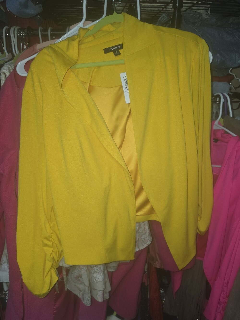 NWT TORRID 2X BRIGHT YELLOW BLAZER